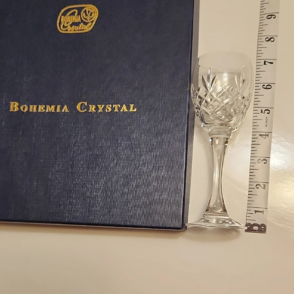 Bohemia 24% PbO Fine Crystal Glasses Set Of 6 ✨️New In Origial Packaging - Picture 4 of 8